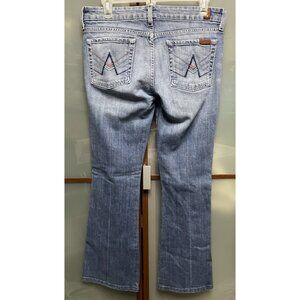 7 For All Mankind Vintage Y2K 90s Embroidered Triple Color A Pocket Boot Size 30